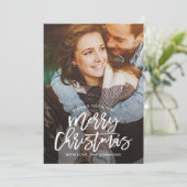 Penseel EDITABLE COLOR Holiday Photo Card Feestdagenkaart (Staand voorkant)