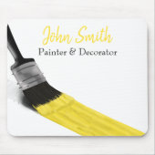 Penseel Geel penseel van het bedrijf van de schild Muismat (Voorkant)