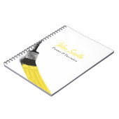 Penseel Geel penseel van het bedrijf van de schild Notitieboek (Linkerzijde)