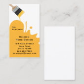 Penseel, geel, Visitekaartje (Voorkant / Achterkant)