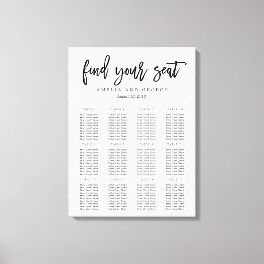 Penseel kalligrafiesediagram Verpakt Canvas (Voorkant)