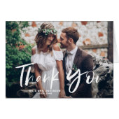 Penseel met briefterde foto Weddenschap met dank (Voorkant Horizontaal)
