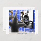 Penseel met dood Funny Halloween Cartoon Gifts Briefkaart (Voorkant / Achterkant)