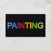 Penseel met handvlekken met gekleurde verf visitekaartje (Achterkant)