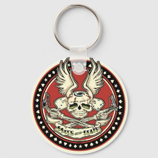 Penseel met Sleutelhanger bij overlijden (Voorkant)