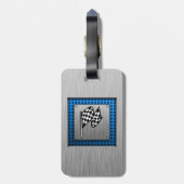 Penseel metaal kijkt Raceflak Bagagelabel (Achterkant verticaal)