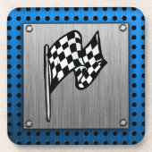 Penseel metaal kijkt Raceflak Drankjes Onderzetter (Voorkant)