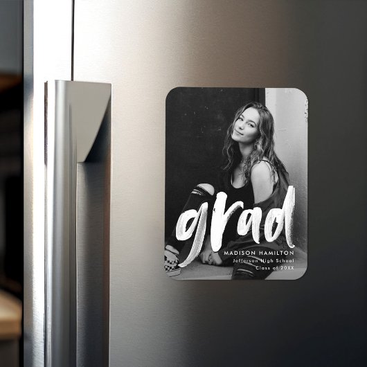 Penseel Script Afstudeerder Afstuderen foto Magneet