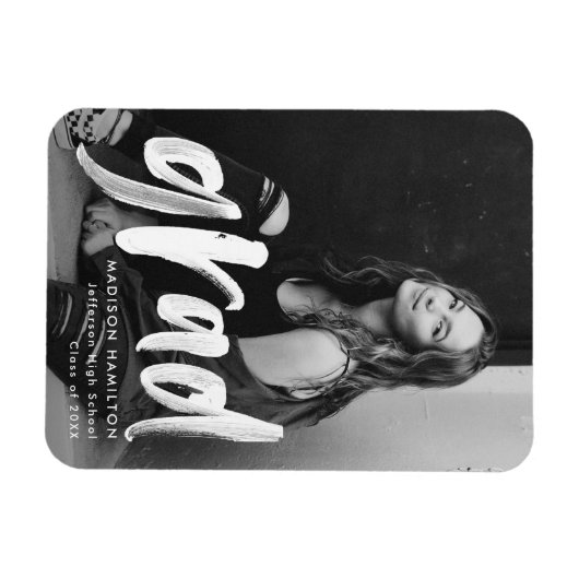 Penseel Script Afstudeerder Afstuderen foto Magneet (Horizontaal)