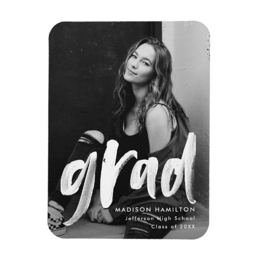 Penseel Script Afstudeerder Afstuderen foto Magneet (Verticaal)