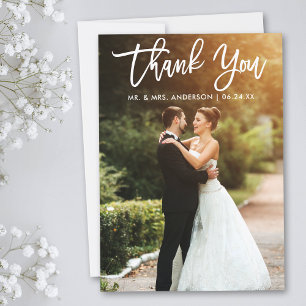 Penseel-Script-bride-bruideweddenfoto Bedankkaart