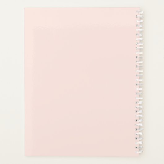 Penseel Script Calligraphy Girly Blush Pink Planne Planner (Achterkant)