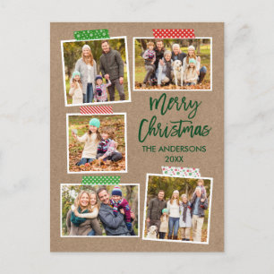 Penseel Script Craft Tape Merry-kerstkraft Briefkaart