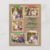 Penseel Script Craft Tape Merry-kerstkraft Briefkaart (Voorkant)