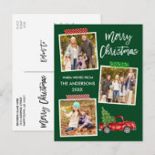 Penseel Script Craft Tape Red Truck Kerstmis Briefkaart (Voorkant / Achterkant)