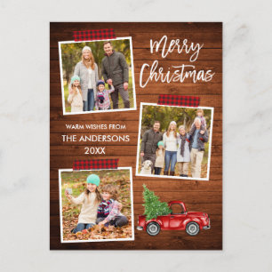 Penseel script geplakt tapehout kerstmis briefkaart