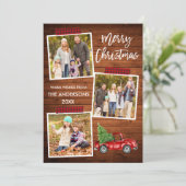 Penseel script geplakt tapehout kerstmis feestdagenkaart (Staand voorkant)