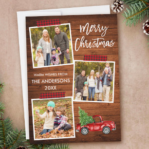 Penseel script geplakt tapehout kerstmis feestdagenkaart