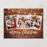 Penseel Script-houten lampjes 3 Kerstster