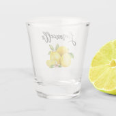 Penseel Script Limoncello Waterverf Lemons Shot Glas (Achterkant)