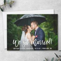 Penseel Script Modern We hebben gehuwde foto
