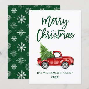 Penseel Script Red  Truck Kaart GB