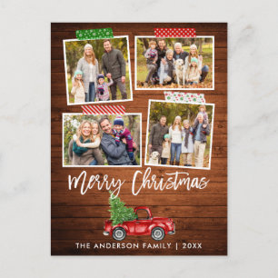 Penseel Script-tapedrukbus met kerstmis Briefkaart