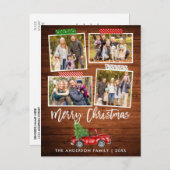 Penseel Script-tapedrukbus met kerstmis Briefkaart (Voorkant / Achterkant)