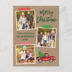 Penseel Script-tapetapewagen kerstkraft Briefkaart