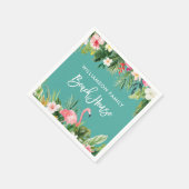 Penseel Script Tropical Floral Beach House Servet (Hoek)