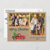 Penseel Script Truck 2 Fotokraft Kerstmis Briefkaart (Voorkant / Achterkant)