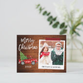 Penseel Script Truck Instant Photo Tape Kerstmis Briefkaart (Staand voorkant)