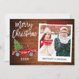 Penseel Script Truck Wood Instant Photo Craft Tape Feestdagenkaart