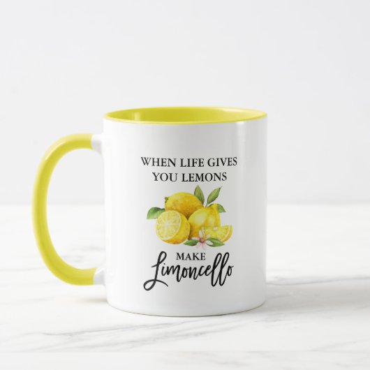 Penseel Script Waterverf Lemons Limoncello Yellow Mok (Links)