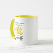 Penseel Script Waterverf Lemons Limoncello Yellow Mok (Voorkant links)