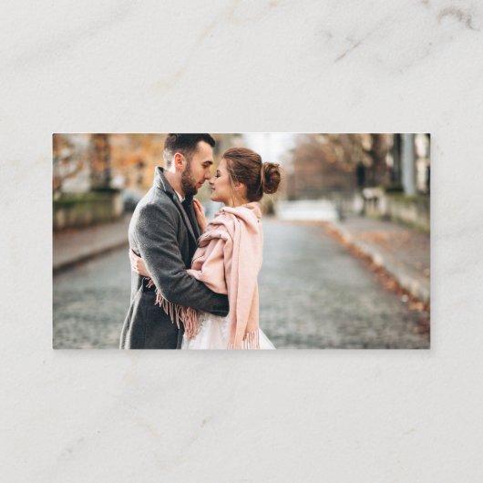 Penseel Script Wedding Website QR Photo Dusty Roos Informatiekaartje (Achterkant)