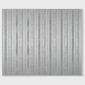 Penseel Silver Faux Gltr Stripes "Prettige feestda Cadeaupapier (Vlak)