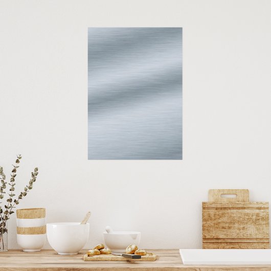 Penseel Silver-kijk achtergrond Poster (Keuken)
