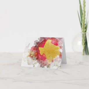 Penseel Texas Shape Kerstannament Art Hol Feestdagen Kaart