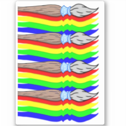 Penseel voor mij sticker (Voorkant)