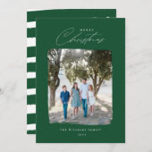 Penseelfoto Moderne kerstkaart rood (Voorkant / Achterkant)