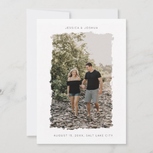 Penseelfoto van Lijst Save The Date (Voorkant)