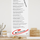 penseelgedicht poster (Keuken)