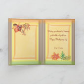 Penseelkunst van Herfst voor Thanksgiving Kaart (Binnen)