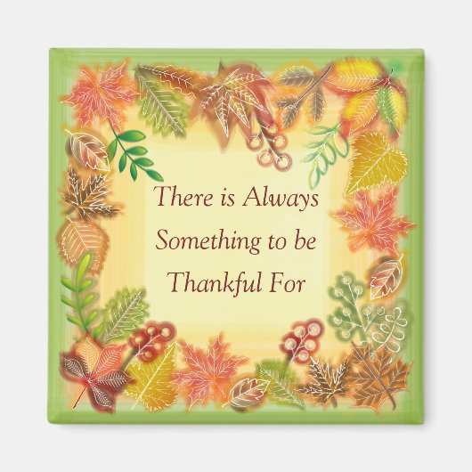 Penseelkunst van Herfst voor Thanksgiving Magneet (Voorkant)