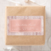 Penseelkus roze rozenroodroodroodterugzendadreslab etiket (Insitu)