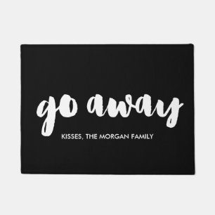 Penseellettertype Ga weg Deurmat
