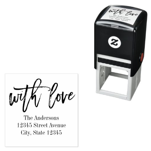 Penseelliefhebber gepersonaliseerde rubberen stemp  zelfinktende stempel (In situ)