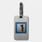 Penseelmetalen blik Golf Bagagelabel (Achterkant verticaal)