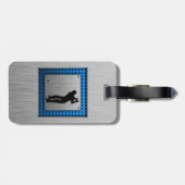 Penseelmetalen blik Golf Bagagelabel (Achterkant horizontaal)